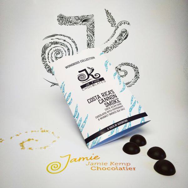 JK Fine Chocolates Wondrous packaging for Costa Rica's Cannon Smoke
